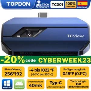 TOPDON TC001 IR Cámara Térmica 25Hz para Android Teléfono Inteligente 256x192 - Imagen 1 de 9