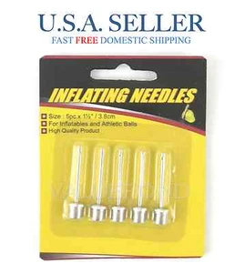 5pc Inflating Pump Needle Valve Ball Soccer Basketball Football Volleyball B02 - Picture 1 of 3