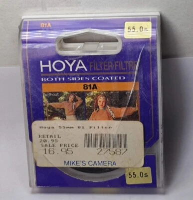 55mm Hoya 81A Warm Glass Lens filter 81 A Japan Coated 55 mm Camera 81-A - Image 1 of 4