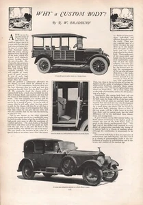 1924 Vintage PERCHÉ UNA CARROZZERIA PERSONALIZZATA Articolo Automobile Stampa Periodica - Foto 1 di 1