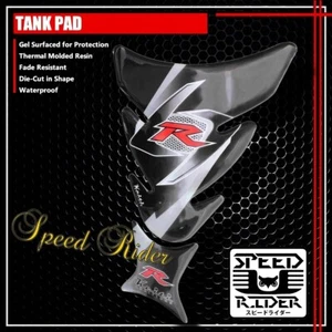 GAS TANK PAD PROTECTOR STICKER DECAL GUARD SUZUKI GSXR/HONDA CBR/ZZR/ZXR BLACK - Picture 1 of 1