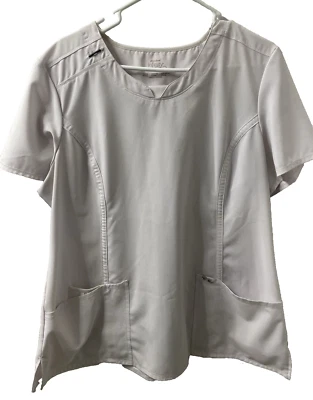 Cherokee Infinity White Round Neck 3 Pocket Scrub Top Women's XL Style 2624A - Image 1 of 4