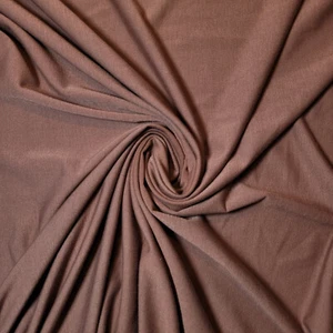 Brown Plain Ponte Roma Jersey Material Stretch Dress Craft Quilting Fabric 58" - Picture 1 of 2