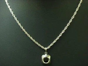 835 Cadena de Plata & 925 Ley Colgante con Onix Guarnición / 6,2g / 38,0 CM - Imagen 1 de 3