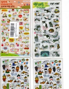 4 packages of TINY CAT STICKERS New Factory Sealed 24 sheets - Picture 1 of 4