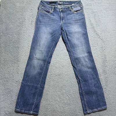 Jeans Rock 47 By Wrangler tiro ultra bajo corte bota 9x34 tachonados vaquera damas Foto 1 de 4