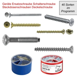 Geräteschrauben Senkkopf ~ Gerätedose Schalterdosen Abzweigdosen - Picture 1 of 21