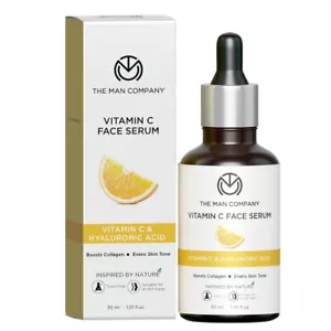 The Man Company 40% Vitamin C Face Serum With Hyaluronic Acid 30ml, - Picture 1 of 8
