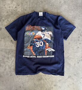 Vintage 1998 Denver Broncos Super Bowl Champions t-shirt Size Medium John Elway
