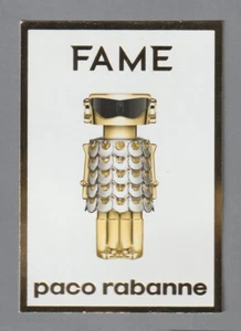 Werbekarte + Patch - Fame de Paco Rabanne beidseitig - Bild 1 von 2