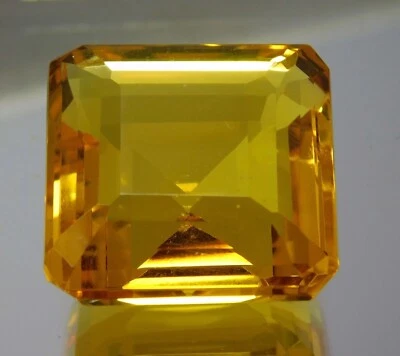 Piedra preciosa suelta natural certificada EGL de topacio amarillo brasileño corte cuadrado 72-73 quilates Foto 1 de 4