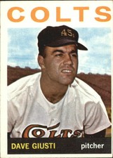 1964 Topps Card #354 Dave Giusti EX-MINT HOUSTON COLT .45s D10824 - EX-MT