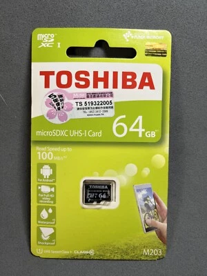 Toshiba M203 64 GB micro SDXC UHS-I Card Class 10 100MB/s - Image 1 of 2