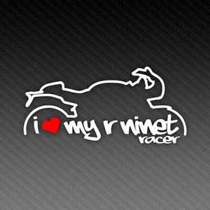 R nineT Racer Love Silhouette Motorrad Aufkleber Sticker 15x8cm - Picture 1 of 3