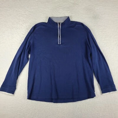 Suéter Robert Graham Para Hombres 2XL XXL Azul Calce Clásico Cuarto Cremallera Sudadera Foto 1 de 4