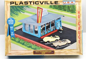 Vintage Bachmann Bros Plasticville USA Drive-In Hamburger Stand 2916 HO Snap Fit - Picture 1 of 6