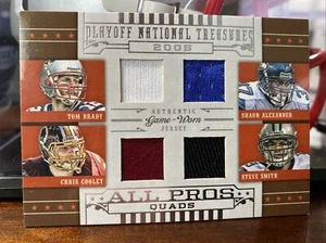 2008 Playoff National Treasures All Pro Quad Tom Brady, Alexander, Smith SP /25 - Picture 1 of 2