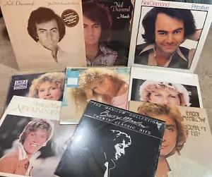 12" Record Lot of 9 Neil Diamond Barbra Manilow Lacy Dalton Anne Murray 6-Shrink - Picture 1 of 22