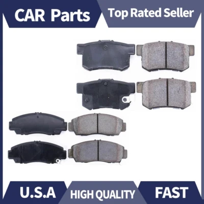 Front Rear Power Stop Brake Pads For Honda Accord 2007 2006 - Image 1 of 4