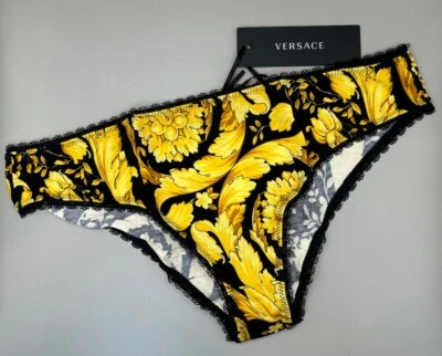 Versace Barroco Calzoncillos Algodón Bragas Ropa Interior Mujer Talla 1 (US 32) Auténticos Foto 1 de 4