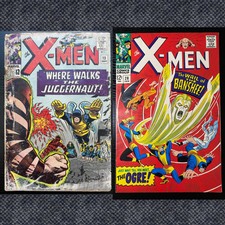Uncanny X-Men #13 SILVER AGE KEY 2nd Juggernaut + #28 2nd Print1st Banshee LOT