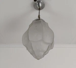 Skyscraper pendant Lantern Chandelier Ceiling Light Frosted Etched Glass Art De - Picture 1 of 9