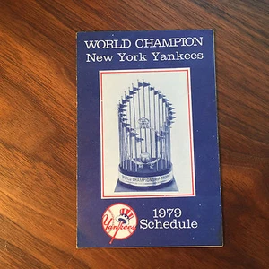 1979 NY New York Yankees Schedule - Picture 1 of 4