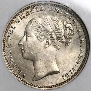 1884 NGC MS 63 Victoria Shilling Great Britain Mint State Silver Coin (22010702C - Picture 1 of 6