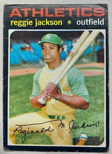 1971 Topps Baseball #20 Reggie Jackson HOF Oakland Athletics - Bild 1 von 2