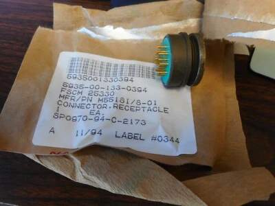  GEN CONN Military Connector 18-Conductor M55181/8-01 MW20F(M)D00  NOS - Image 1 of 4