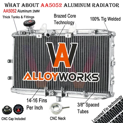 ALLOYWORKS Aluminum Radiator For 2004-2017 2012 Triumph Rocket 3 III 2300 2294CC - Image 1 of 4
