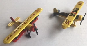 Gearbox Pennzoil & Shell Motor Oil Stearman Biplane Lot of 2 Diecast Models - Picture 1 of 7