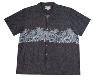 Paradise Found Men's Paradise Chest Band Hawaiian Shirt, Black, 2X - Bild 1 von 2