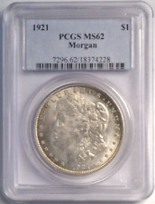 1921 $1 Morgan Silver Dollar PCGS Certified MS62