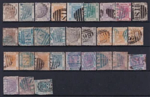 Hong Kong 1863-74 QV the 2nd Issue 2c to 96c, Wmk CC, 30 stamps, Used, Poor cond - Picture 1 of 5