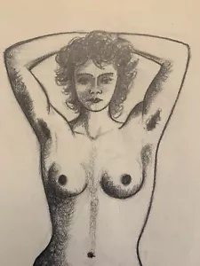 Jean Picart Le Doux (1902-1982) Crayon Portrait de Belle Femme Sensuelle - Imagen 1 de 11