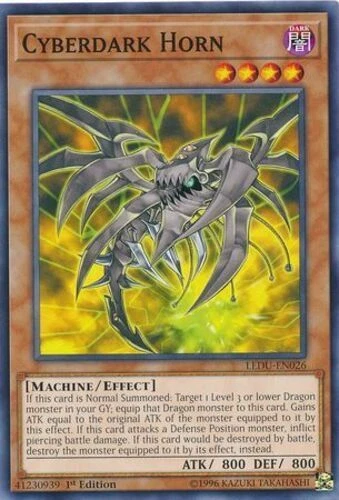 Yu-Gi-Oh! TCG Cyberdark Horn Legendary Duelists LEDU-EN026 1st Ed Common NM/M - Image 1 of 1