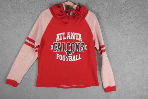 Atlanta Falcons Sweater Womens Extra Large Red Logo Pullover NFL Football Womens Cover