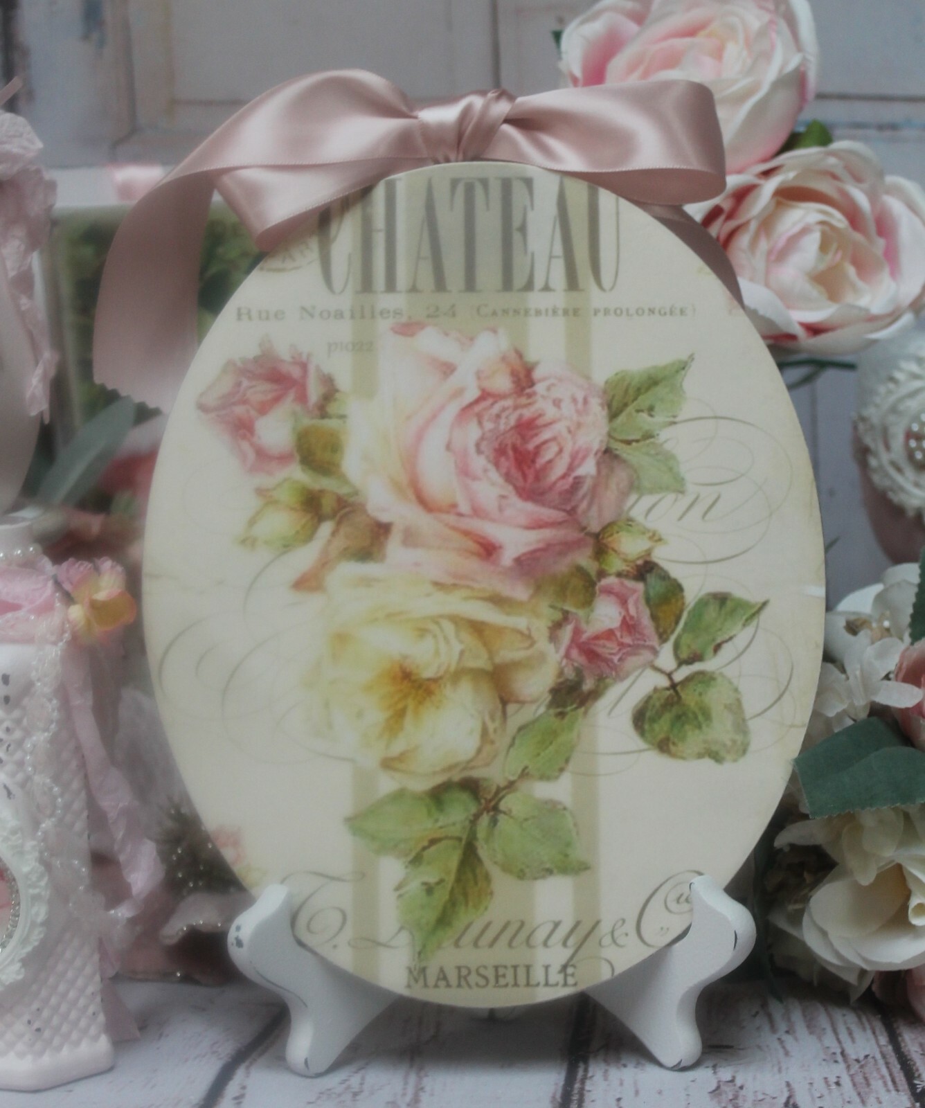 Shabby Chic French Country Cottage style Wall Decor. Sign "Chateau  Marceille" | eBay