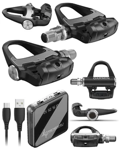 Garmin Rally RS100 Single-Sensing Power Meter Pedals | SHIMANO SPD-SL Cleats - Picture 1 of 16