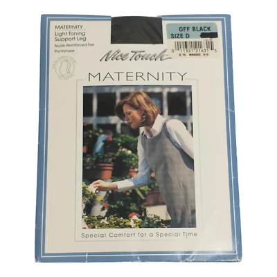 Manguera de soporte de tonificación de luz de maternidad de colección talla D apagada negra Sears buen tacto nueva de stock Foto 1 de 4