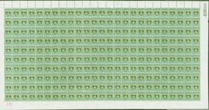 Samoa 1914 1/2d Amarillo-Verde SG115 V.F MNH Hoja Completa de 250 - Imagen 1 de 1