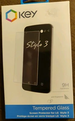 KEY Brand Screen Protector Tempered Glass LG Stylo 3 Anti Fingerprint 9H - Image 1 of 4