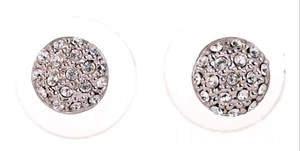Kristalle von Swarovski Mini runde Kuppel Ohrstecker Rhodium authentisch 7313z - Bild 1 von 8