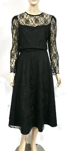 Vintage 70er 80er Bedford Fair Lagen Spitze A Linie Vollkleid L Xl Rockabilly - Bild 1 von 10
