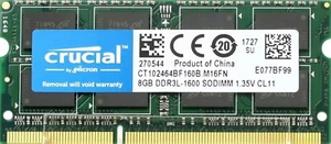Crucial Ram Ct102464Bf160B 8Gb Ddr3L-1600 Sodimm Memoria Laptop 1.35 V Cl11, Ver - Foto 1 di 12