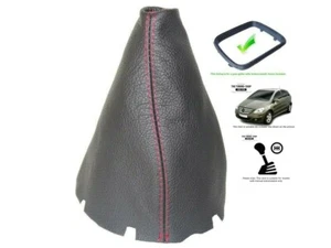 Schaltsack + Kunststoffrahme Fur Mercedes B-Class W245 2005-11 Leder Naht Rot - Bild 1 von 6