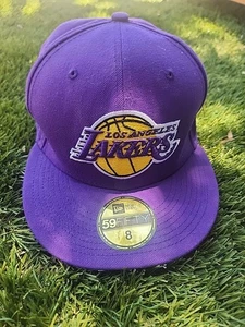 New Era 59Fifty 5950 Fitted Hat La Los Angeles Lakers Cap Gr. 8 NEU - Bild 1 von 6