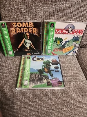Лот из 3 игр для PlayStation One. Крокодил, расхитительница гробниц, монополия - Изображение 1 из 4