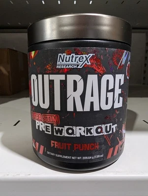 Nutrex Outrage Extreme Fruta Pre-Entrenamiento 30 Porciones **ENVÍO GRATUITO** CADUCIDAD 3/2028 Foto 1 de 4